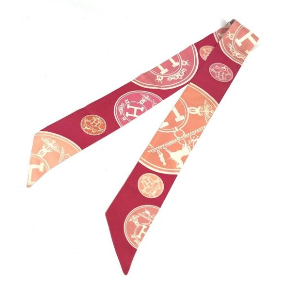 HERMES Twilly Scarf silk pink - Picture 1 of 16